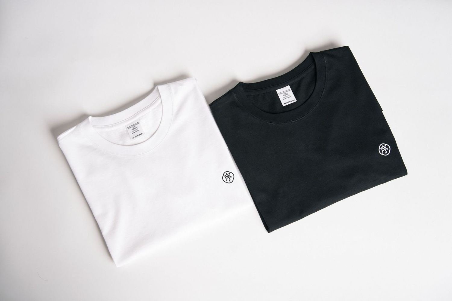 T-shirts branded with a company logo